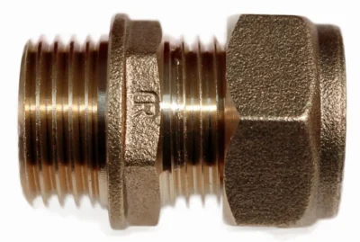 Suoraliitin puserrus-/kierrel. DU 8/R 3/8"UK./ERIKOISMESSINKI