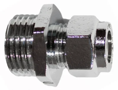 Suoraliitin puserrus-/kierrel. 12mm X 3/8 UK EM kromattu