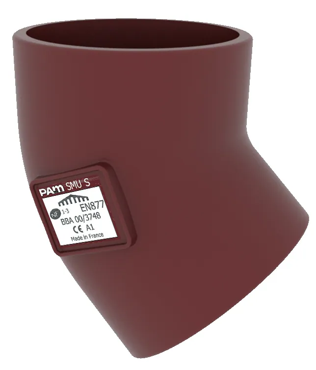Viemäröintikulma valurautaa PAM SMU S DN50/22°/SMU S
