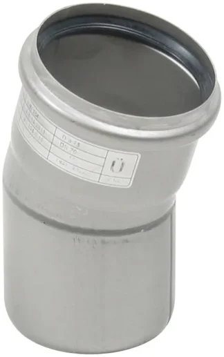 Kulmayhde BLÜCHER EUROPIPE ø75-15°/AISI304/EPDM