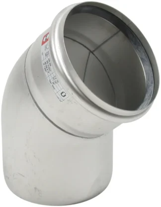 Kulmayhde BLÜCHER EUROPIPE ø160-45°/AISI304/EPDM