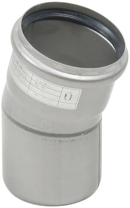 Kulmayhde BLÜCHER EUROPIPE ø75-15°/AISI316L/EPDM