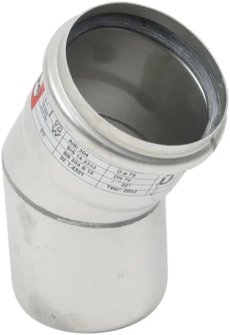 Kulmayhde BLÜCHER EUROPIPE ø75-30°/AISI316L/EPDM