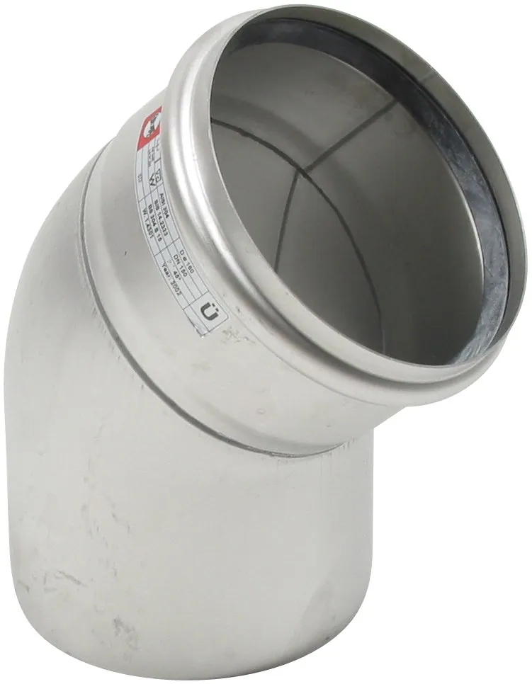 Kulmayhde BLÜCHER EUROPIPE ø160-45°/AISI316L/EPDM