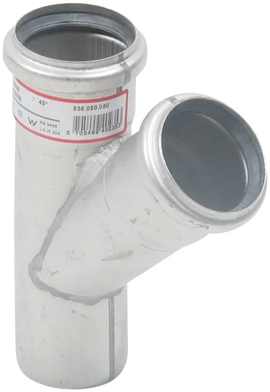 Haarayhde BLÜCHER EUROPIPE ø50-50/45°/AISI316L/EPDM