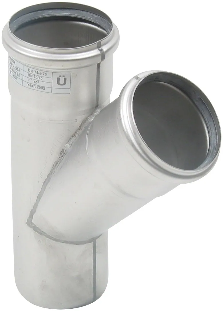 Haarayhde BLÜCHER EUROPIPE ø75-75/45°/AISI316L/EPDM