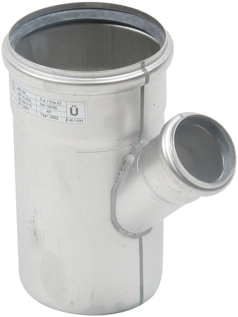 Haarayhde BLÜCHER EUROPIPE ø110-50/45°/AISI316L/EPDM