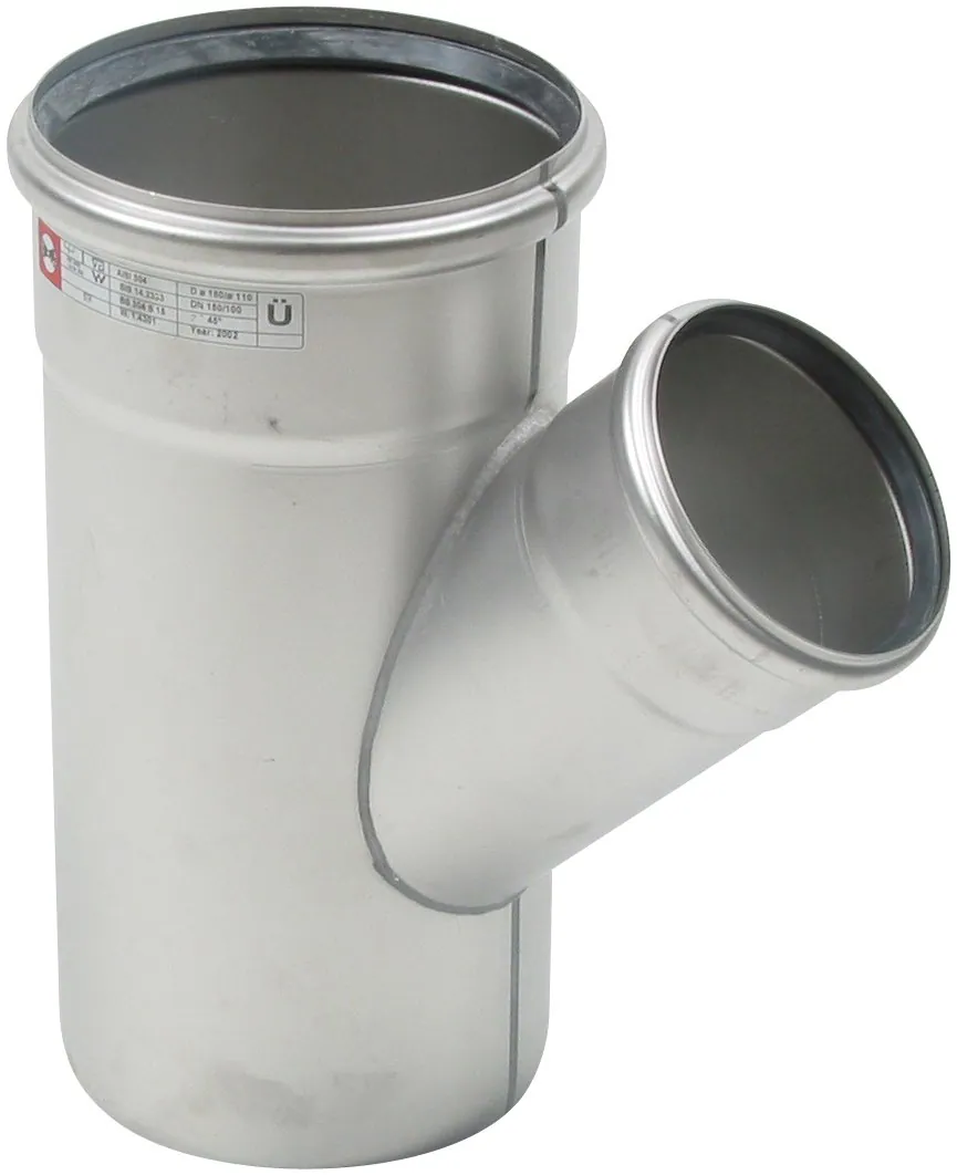 Haarayhde BLÜCHER EUROPIPE ø110-75/45°/AISI316L/EPDM