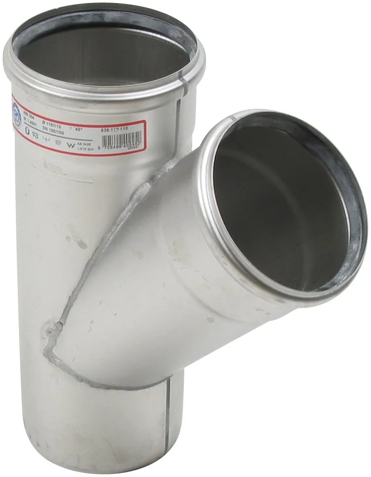 Haarayhde BLÜCHER EUROPIPE ø110-110/45°/AISI316L/EPDM