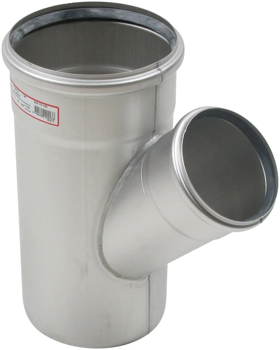 Haarayhde BLÜCHER EUROPIPE ø160-110/45°/AISI316L/EPDM