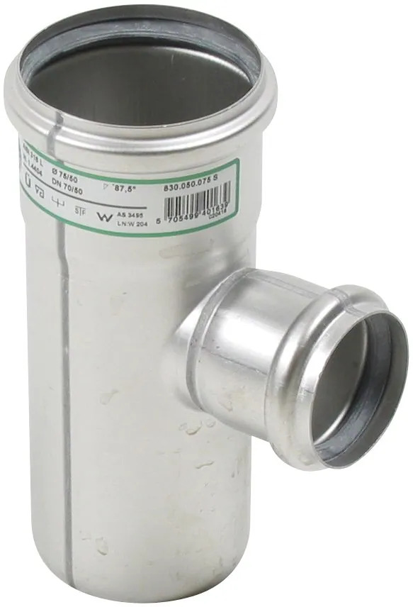 Haarayhde BLÜCHER EUROPIPE ø75-50/87.5°/AISI316L/EPDM