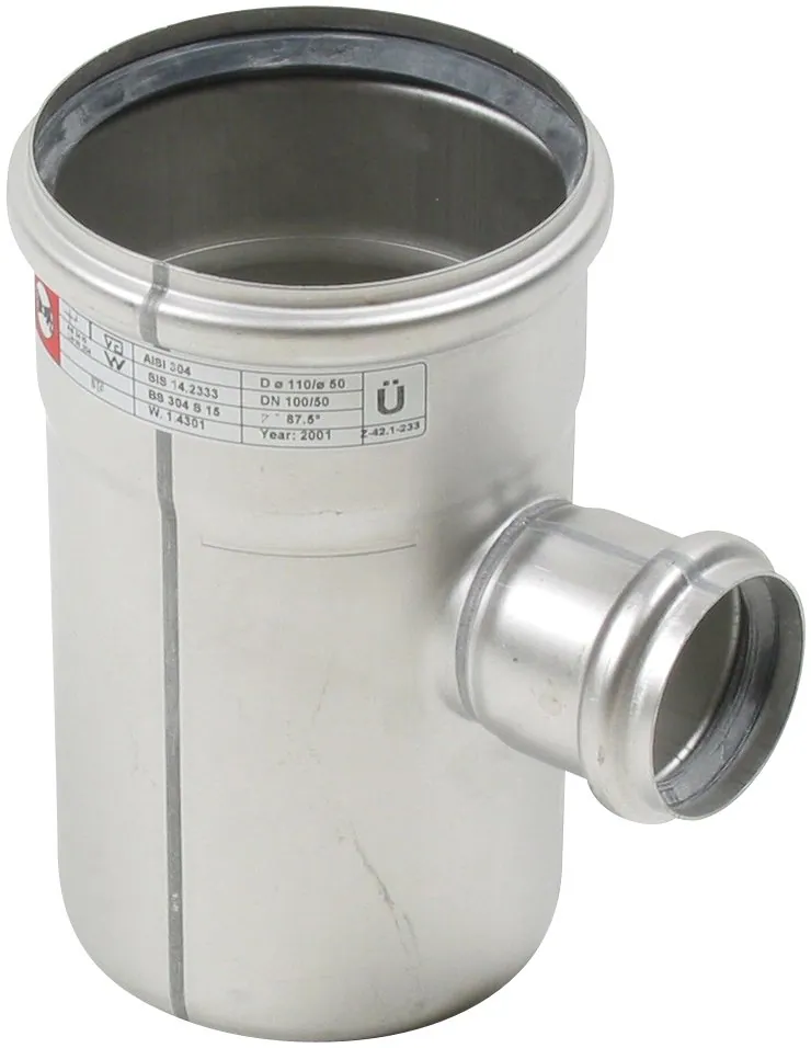 Haarayhde BLÜCHER EUROPIPE ø110-50/87.5°/AISI316L/EPDM