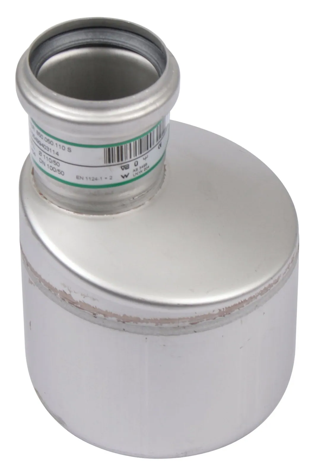 Supistusyhde epäkeskeinen BLÜCHER EUROPIPE ø50-110/AISI316L/EPDM