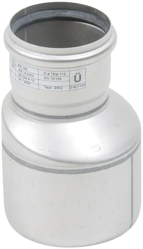 Supistusyhde epäkeskeinen BLÜCHER EUROPIPE ø75-110/AISI316L/EPDM