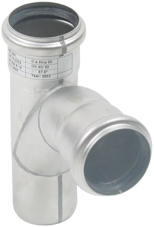 Haarayhde pyöristetty BLÜCHER EUROPIPE ø50-50/87.5°/AISI316L/EPDM