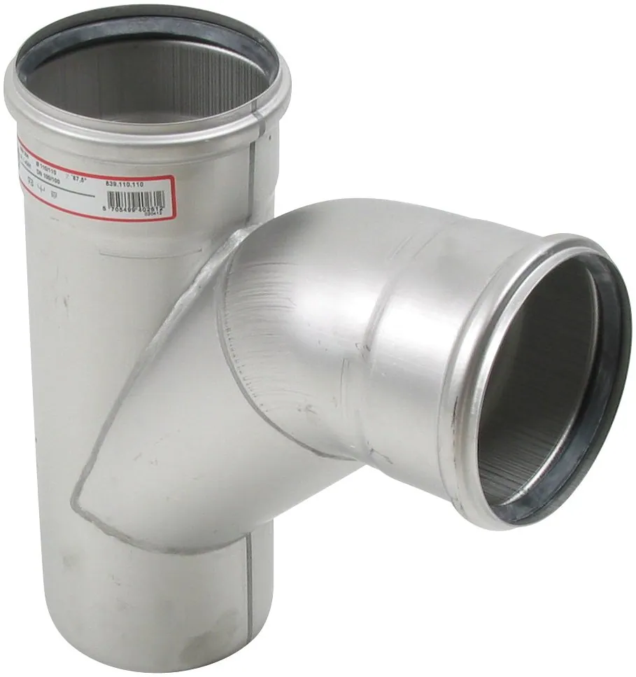 Haarayhde pyöristetty BLÜCHER EUROPIPE ø110-110/87.5°/AISI316L/EPDM