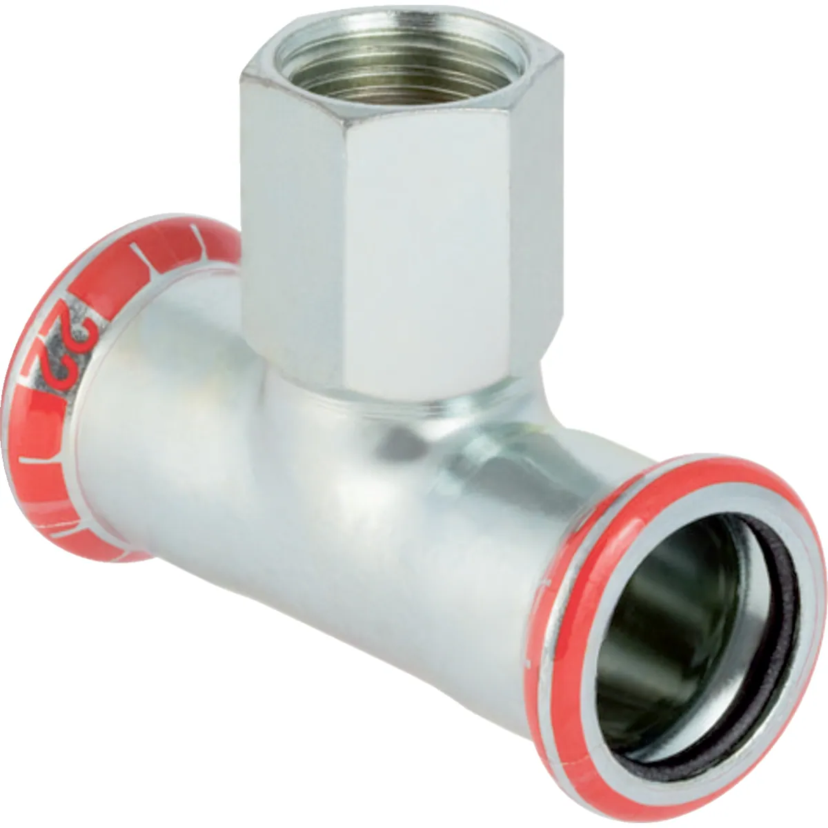 Puristus T-haara muhvi-kierre Geberit Mapress ZnFe Sk ZnFe 108mm-3/4"-108