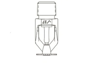 Sprinklerisuutin Victaulic K80 (K5.6) Quick Res V2728 VdS K5.6 PEN 155F/68C CP
