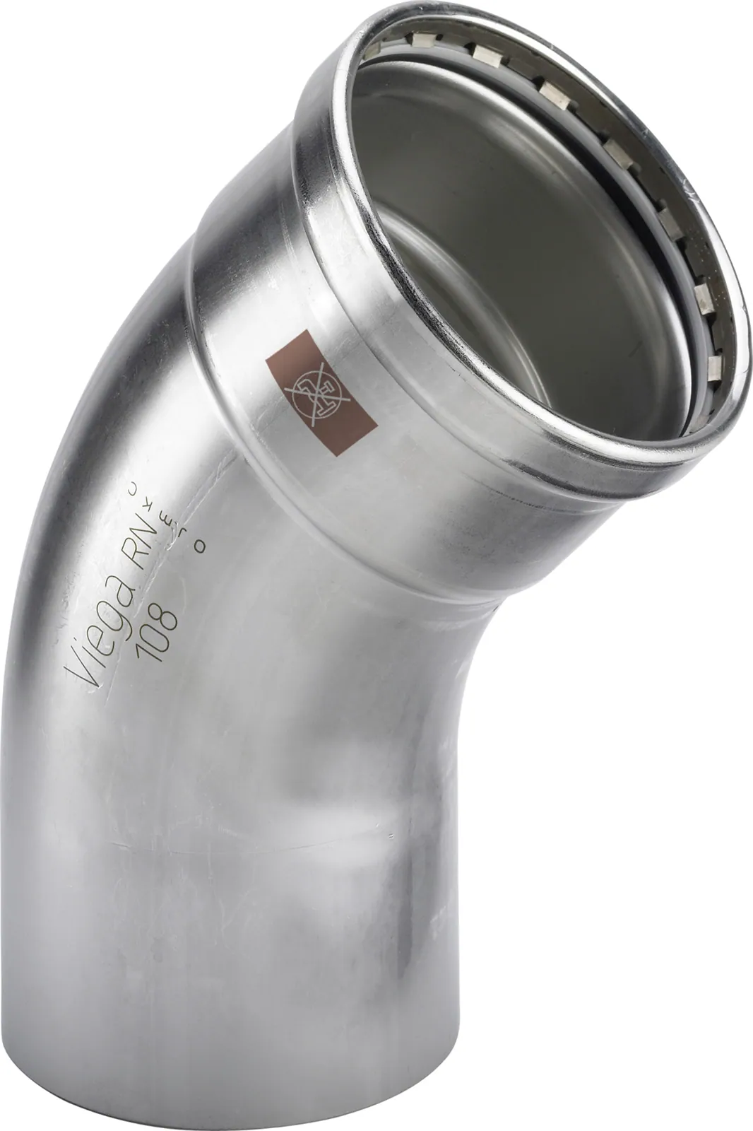 Puristuskäyrä muhvi-pisto VIEGA TEMPONOX RST 1726.1XL/108,0/45º