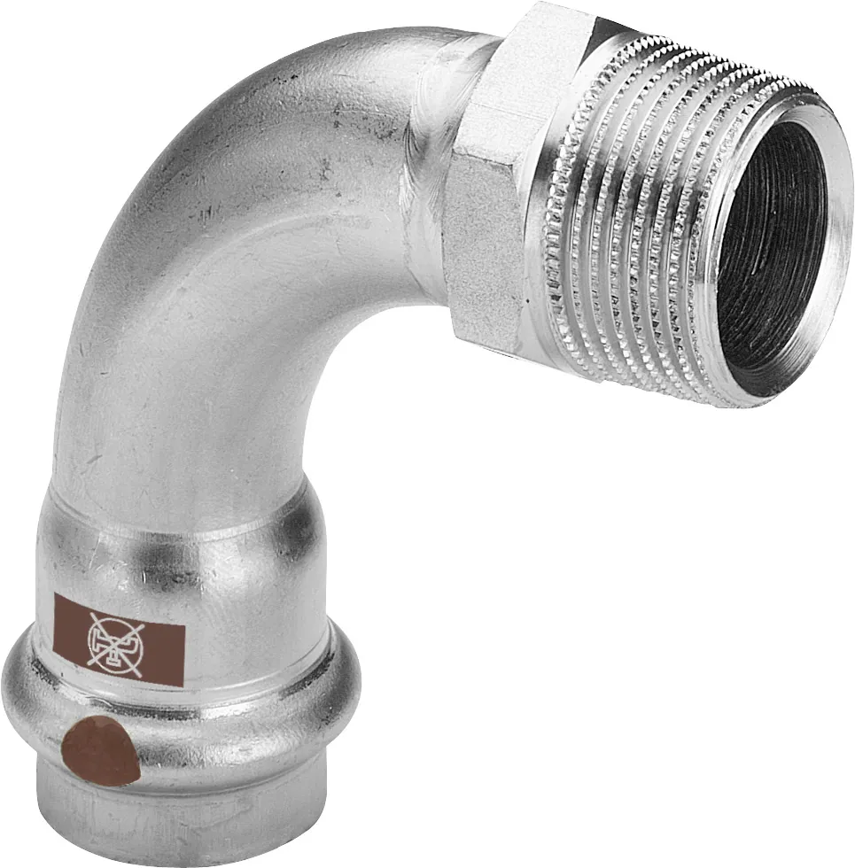 Puristuskäyrä muhvi-kierre VIEGA TEMPONOX RST 1714/54X2UK/90º