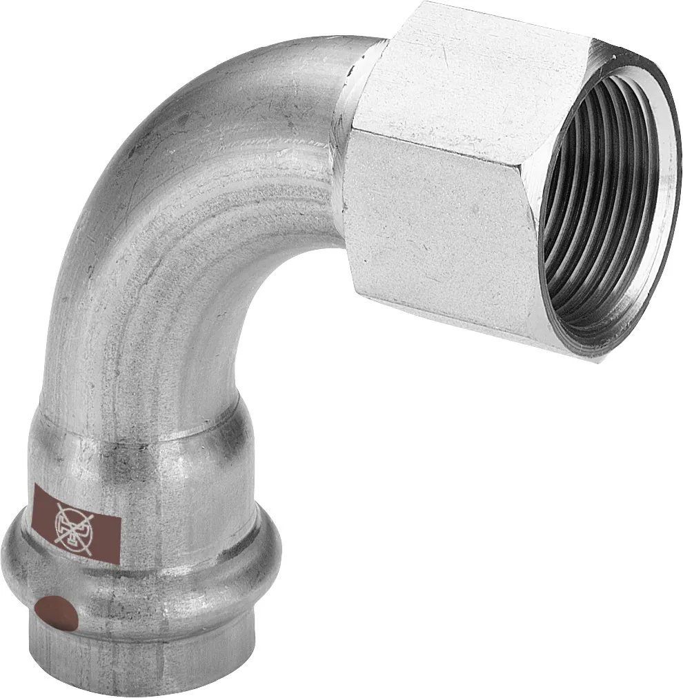 Puristuskäyrä muhvi-kierre VIEGA TEMPONOX RST 1714.5/15X1/2SK/90º