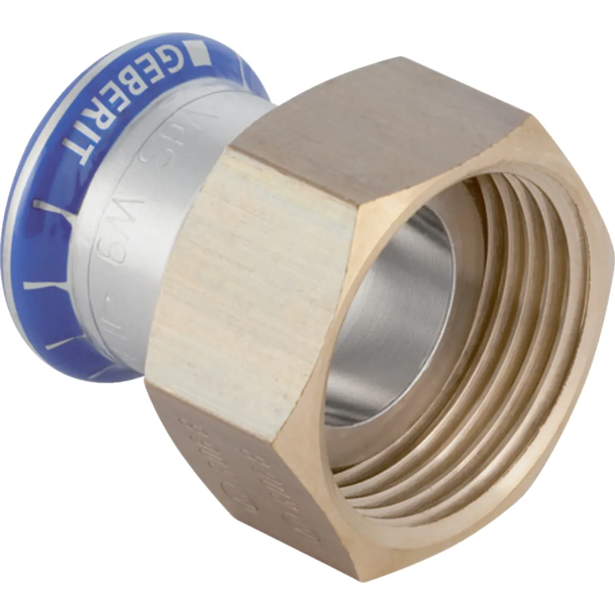 Puristusyhdistäjä muhvi-kierre Geberit Mapress Hst M-yhd.mut. Hst sk 18mm-3/4"