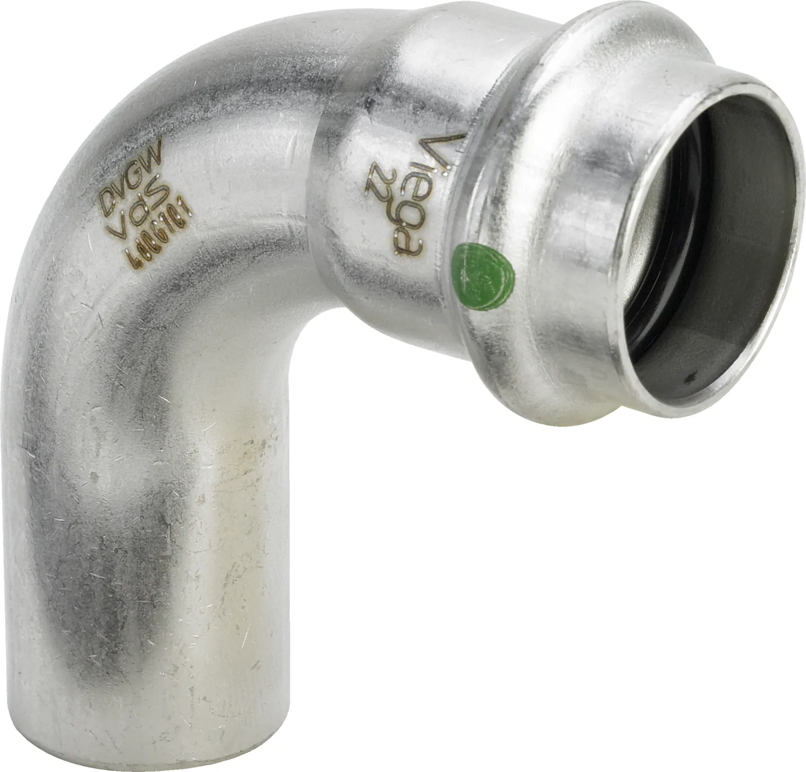 Puristuskäyrä muhvi-pisto VIEGA SANPRESS INOX HST 2316.1/DU 28/90AST.