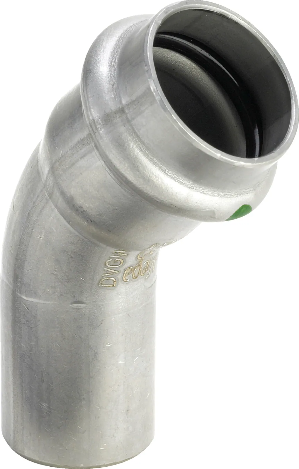 Puristuskäyrä muhvi-pisto VIEGA SANPRESS INOX HST 2326.1/DU 54/45AST.