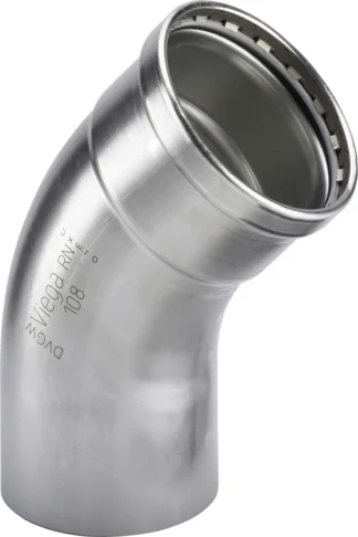 Puristuskäyrä muhvi-pisto VIEGA SANPRESS INOX 2326.1XL/DU 76.1/45AST.