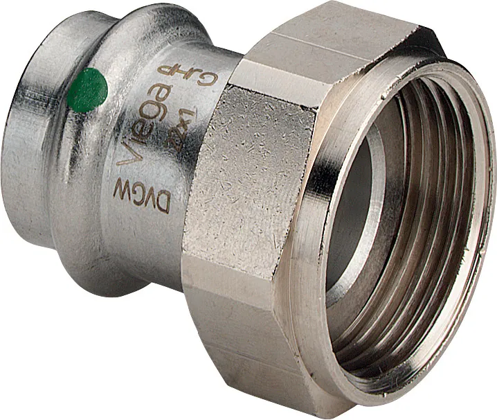 Puristusyhdistäjä muhvi-kierre VIEGA SANPRESS INOX 2363/DU 18/R 3/4SK