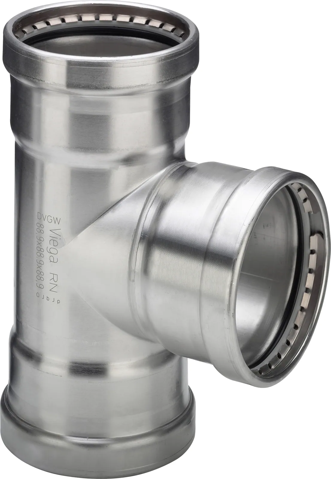 Puristus T-haara VIEGA SANPRESS INOX 2318XL/DU 88.9X64.0X88.9