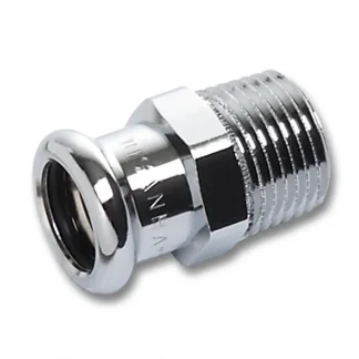 Puristus liitinmuhvi SANHA SANHA-PRESS Chrome 16243G/D12XR3/8UK/KROM.