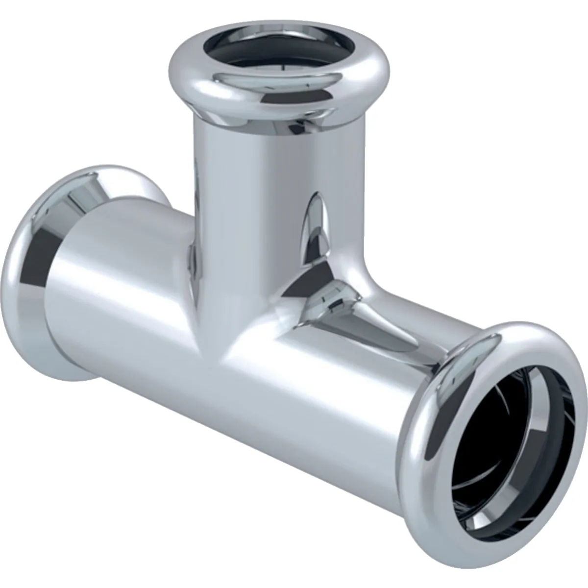 Puristus T-haara Geberit Mapress kromattu Cu kromattu Cu 15-12-15mm