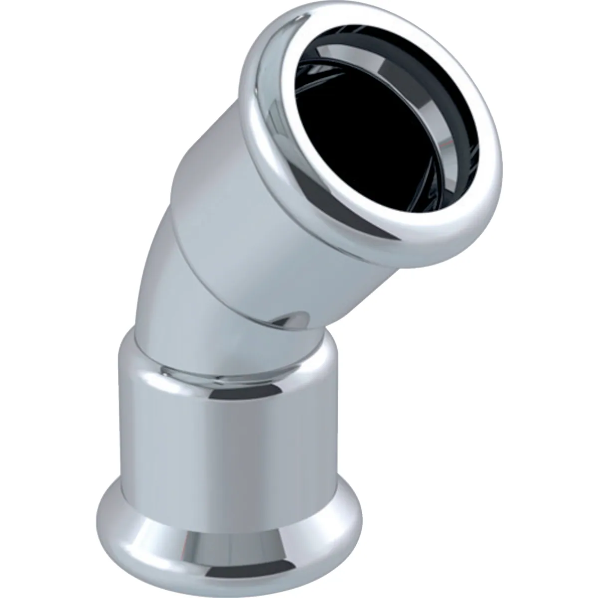 Puristuskäyrä muhvi-muhvi Geberit Mapress kromattu Cu 45º s/s kromattu Cu 18mm