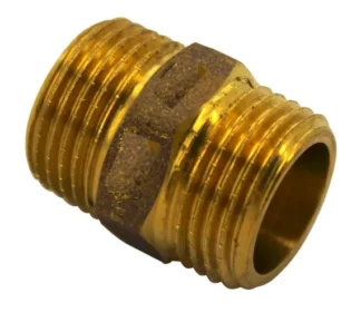 Kaksoisnippa kierreliitos E-P R 3/8- 3/8UK/ERIKOISMESSINKIÄ