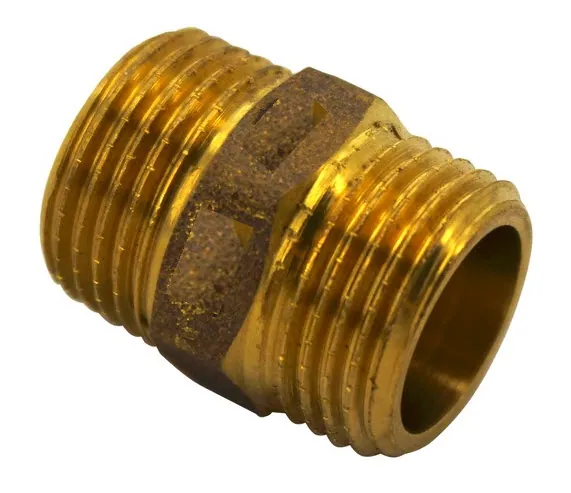 Kaksoisnippa kierreliitos E-P R 3/8- 3/8UK/ERIKOISMESSINKIÄ