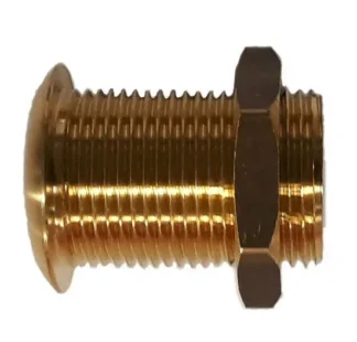 Läpivienti erikoismessinkiä Holmgrens Metall R11/2 ULKOKIERRE/MUTTERILLA