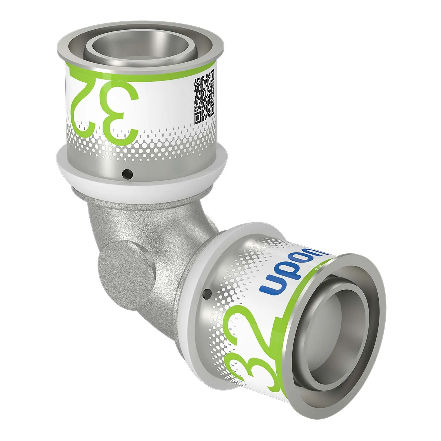 Puristuskäyrä muhvi-muhvi UPONOR S-Press PLUS 32-32 90°