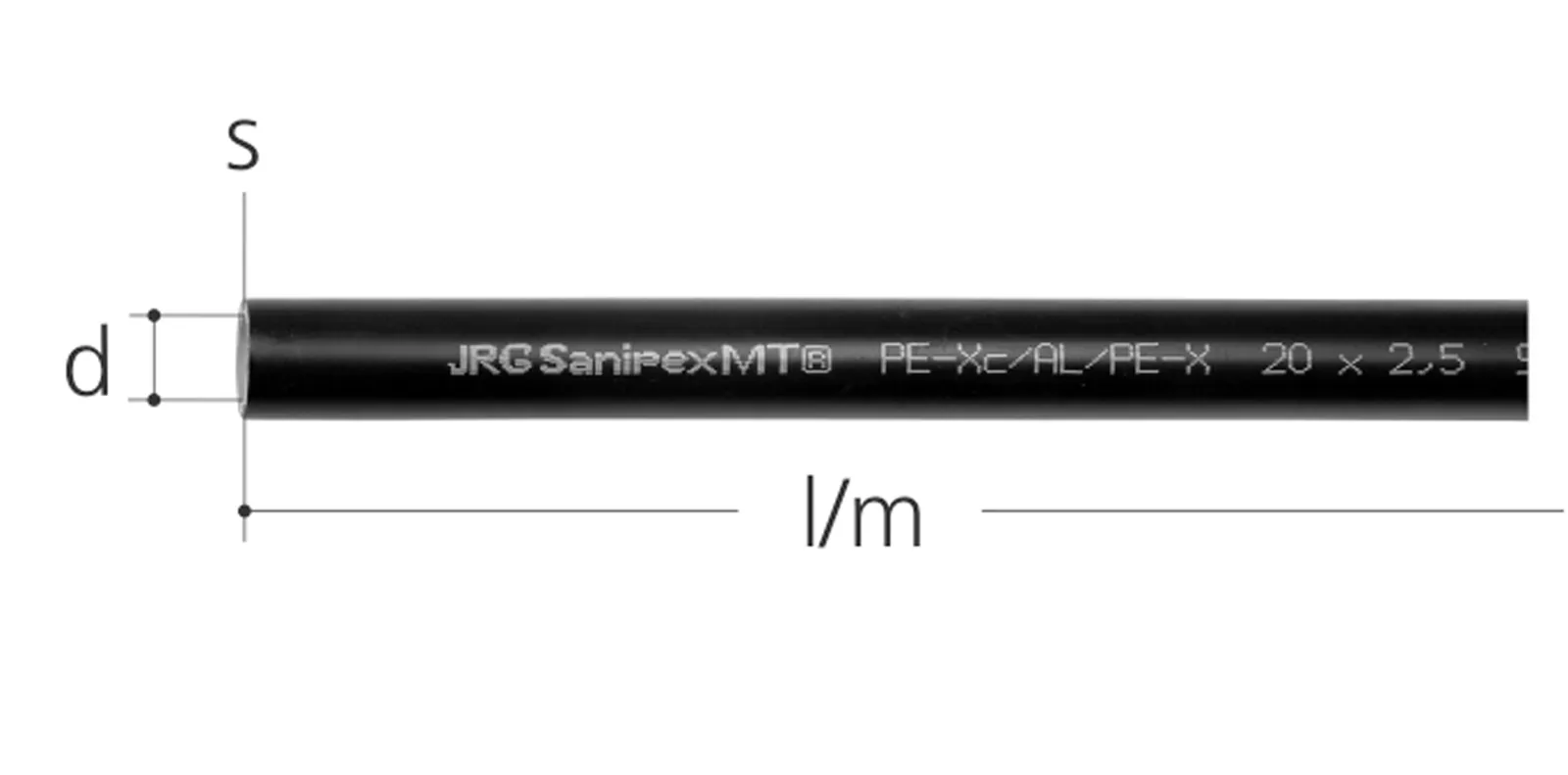 Komposiittiputki GF BFS SANIPEX d16x2.25 3m kanki