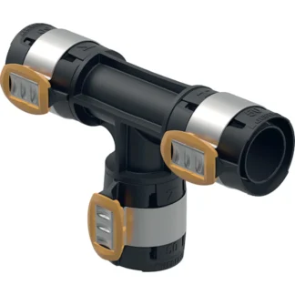 Puristus T-haara Geberit FlowFit Läpimittainen d63-63-63