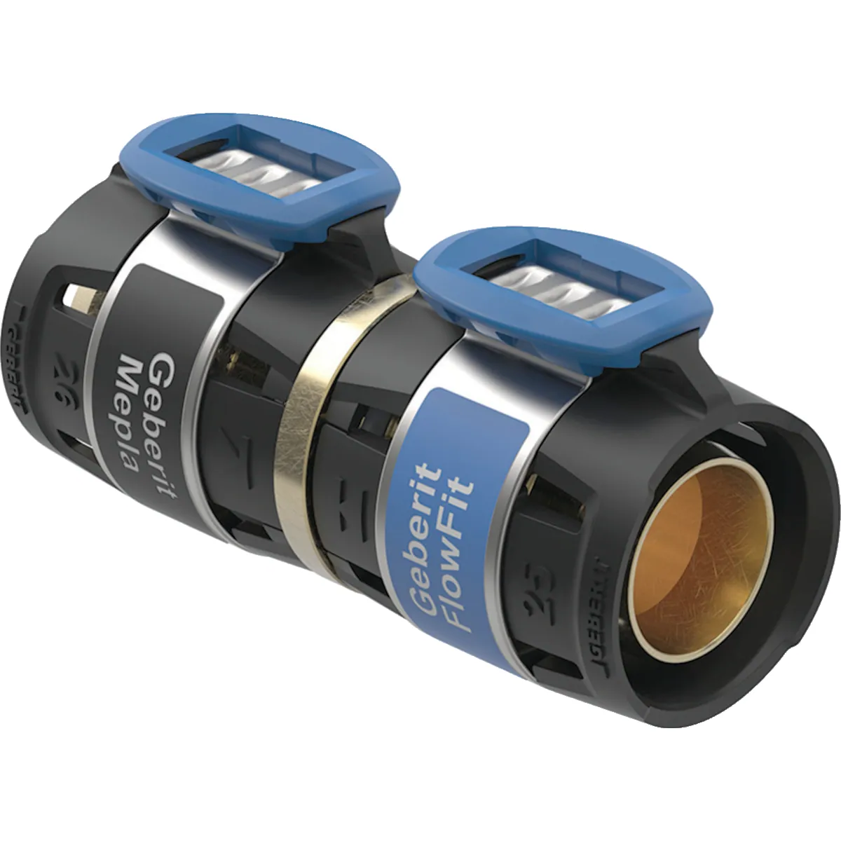 Puristus muuntoliitin suora Geberit FlowFit FlowFit - Mepla d=16mm,d1=16mm