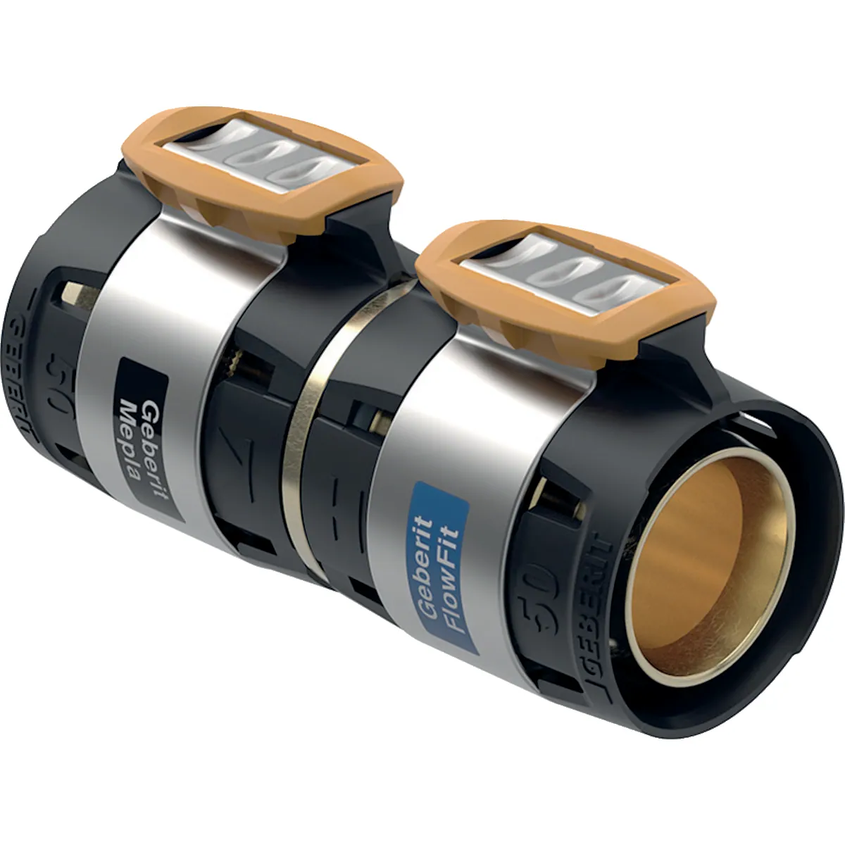 Puristus muuntoliitin suora Geberit FlowFit FlowFit - Mepla d=63mm,d1=63mm
