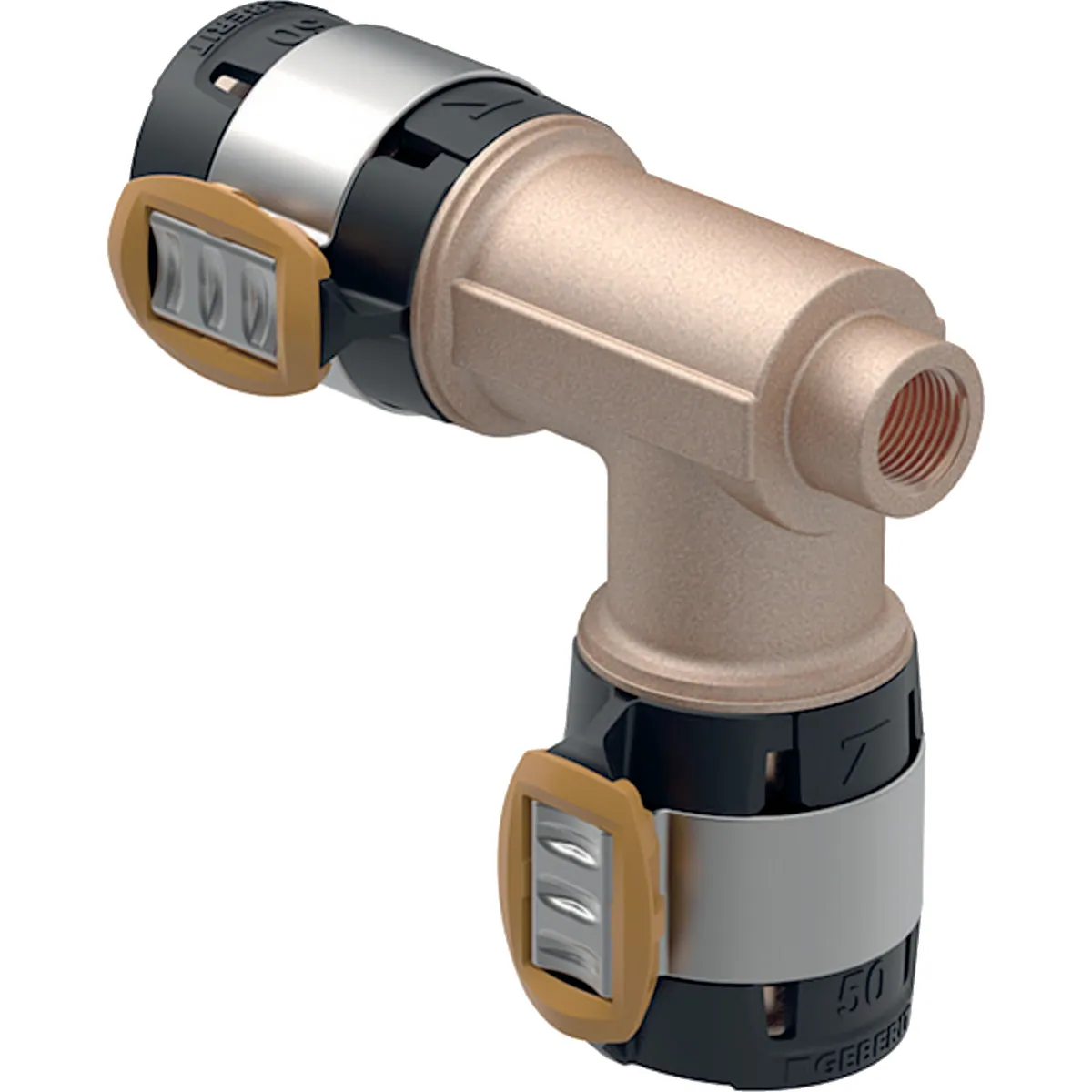 Puristus T-haara muhvi-kierre Geberit FlowFit Sk d50-50-Rp1/2