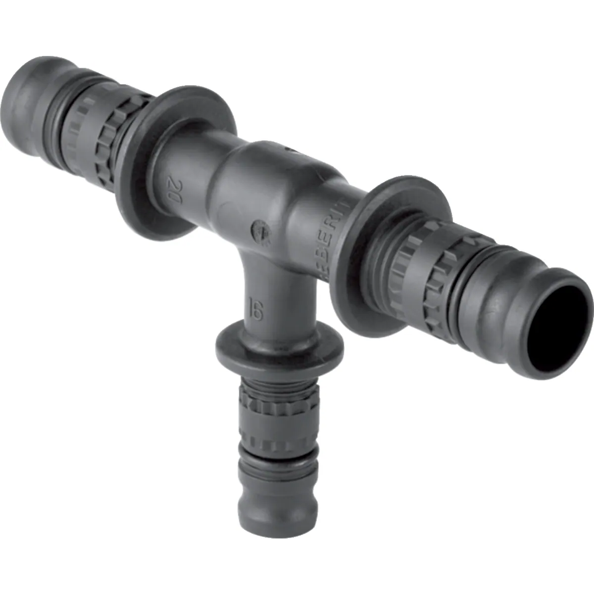 Puristus T-haara Geberit Mepla komposiitti Mepla 63mm-32mm-63mm