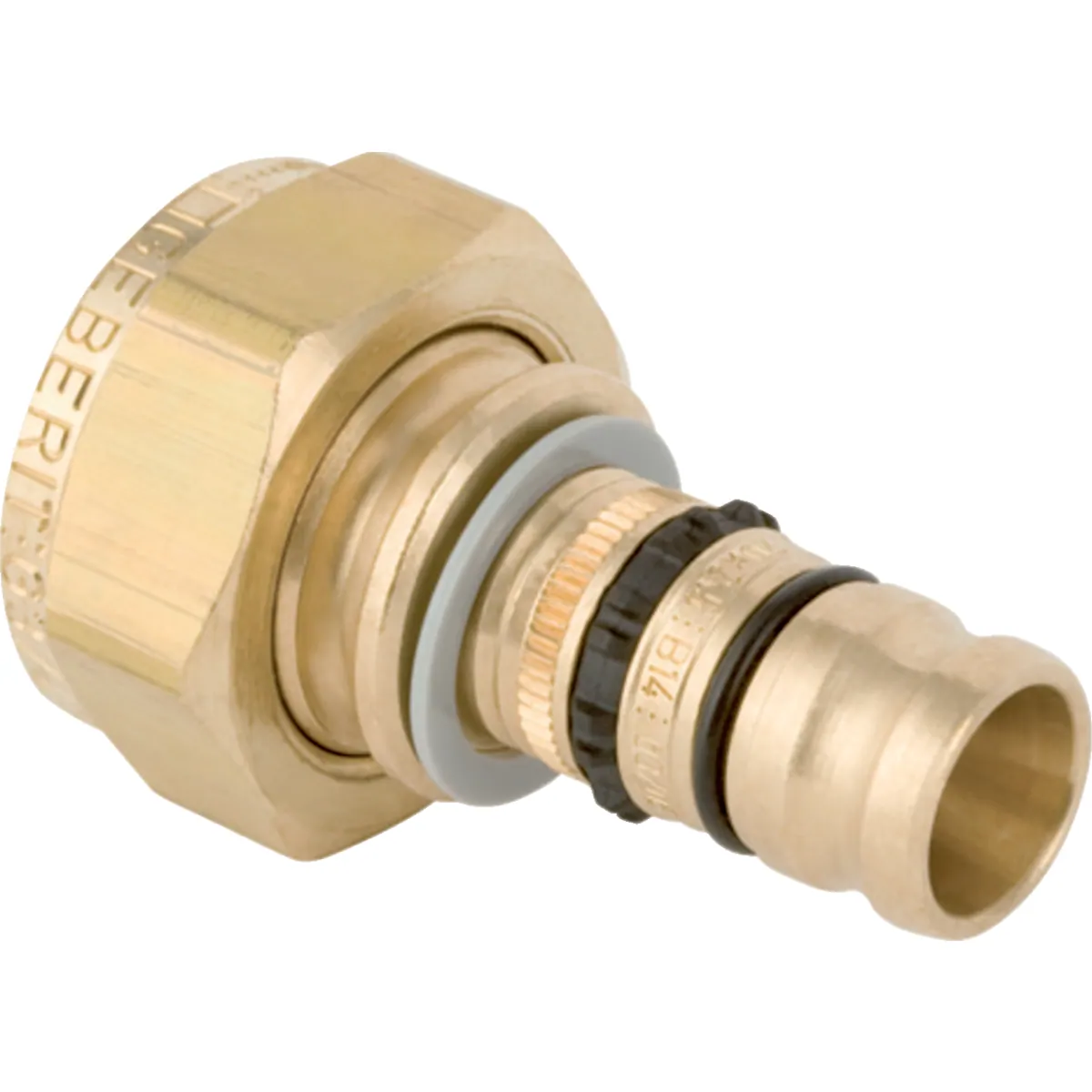 Puristus liitinmuhvi mutteril. Geberit Mepla komposiitti Yhd.mut. Mepla sk 26mm-1/2"