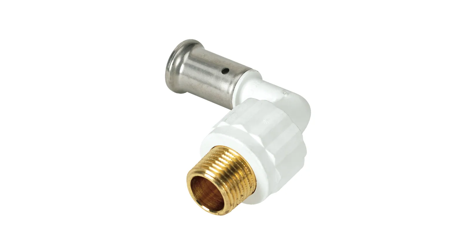 Puristuskulma muhvi-kierre Henco Henco PVDF Puristusliittimet 20mm x 3/4"uk 90 ast valkoinen