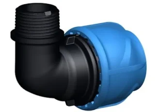 Puristus-/kierreliitin kulma i-JOINT PN16 d25-1/2" 90º, kierrenip.