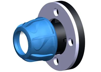 Puristus laippaliitin i-JOINT PN16 d63-2" metallilaipalla