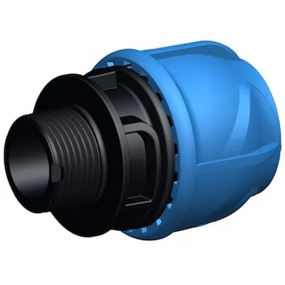 Puristus-/kierre lähtöliitin i-JOINT PN16 d75-3" ulkokierteellä