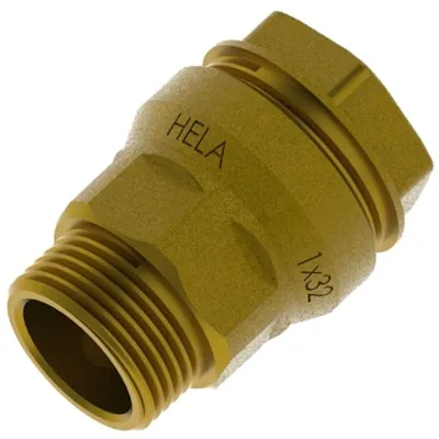 Suoraliitin muovip/kierreliit. HELA HELA 210/DU 25/R 1UK/MESSINKI